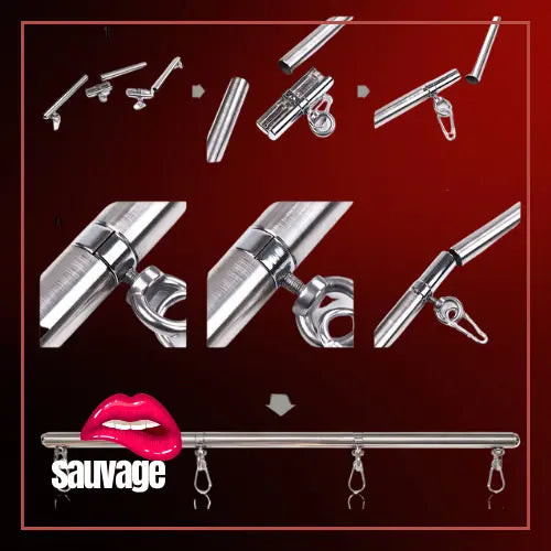 סט איזקים מחוברים למוט