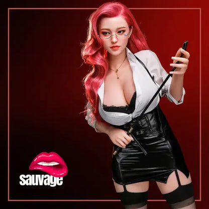 בובת מין סיליקון  בלבוש מורה